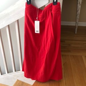MARKDOWN: VINCE size 10 red cotton skirt